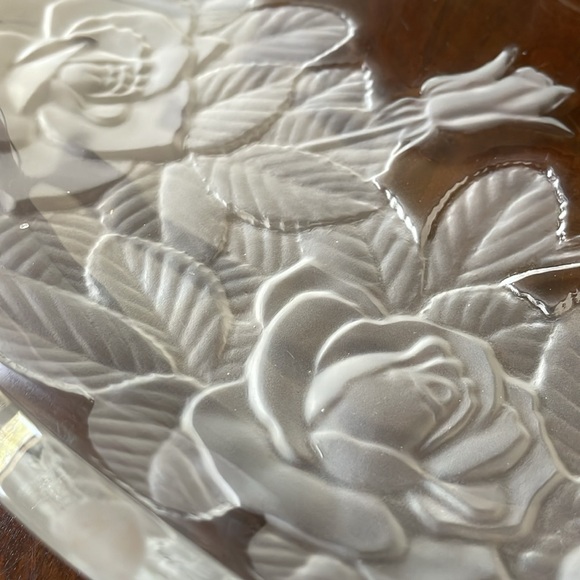 Mikasa Studio Nova Winter Rose serving reversed frosted cameo Platter 14” - Picture 2 of 6